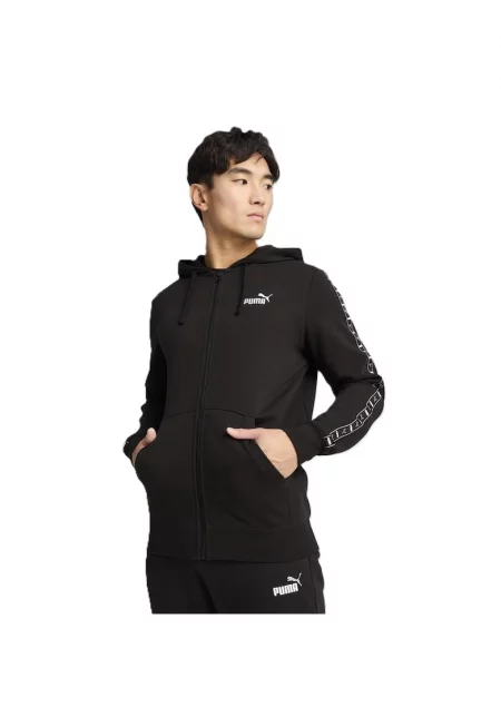 Мъжки суичър с цип  ess tape full-zip hoodie tr - 684678-01 - XS INTL - Черен