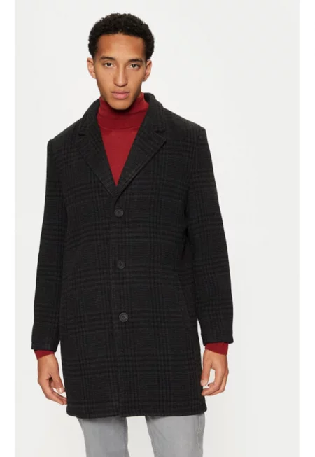 Мъжко палто -  304527036 - Полиестер - Черно