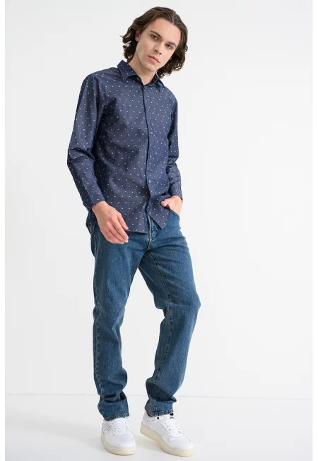 Памучна риза на точки