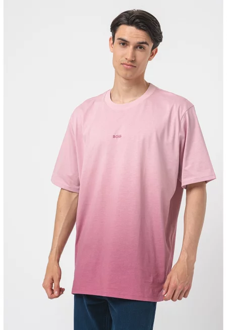 Памучна тениска с преливащи се нюанси