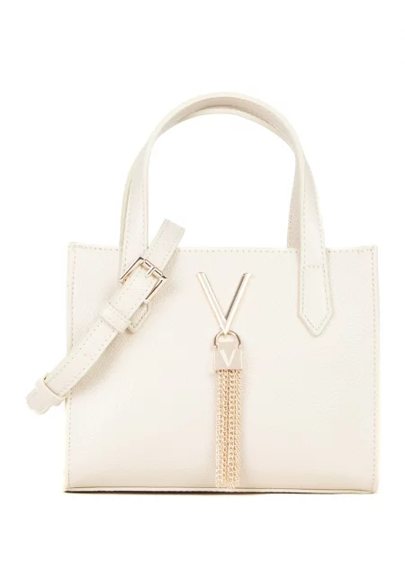 Ръчна чанта Divina с допълнителна презрамка - Крем