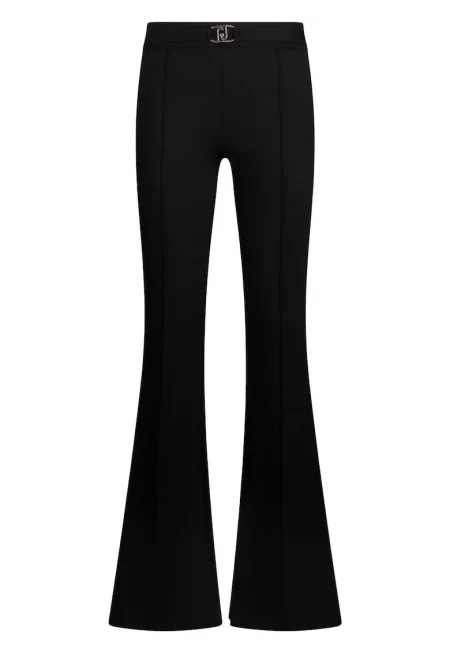 Разкроен панталон - Черен