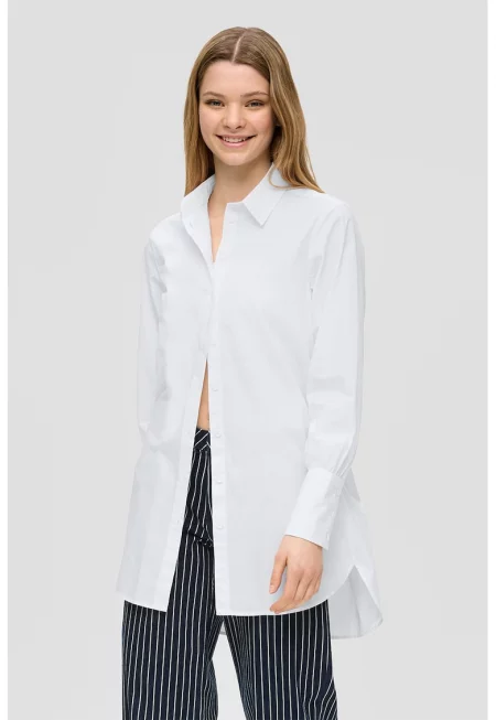 Риза със свободна кройка и дълги ръкави