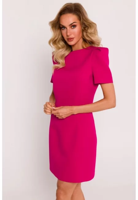 Rochie mini cu maneci decorative - Фуксия