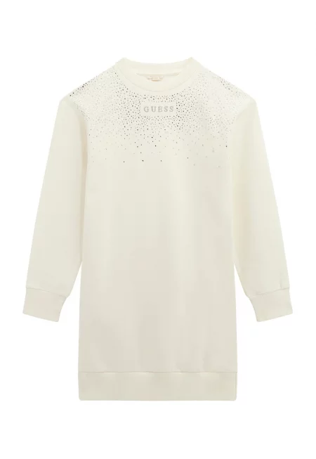 Рокля-пуловер с декоративни камъни