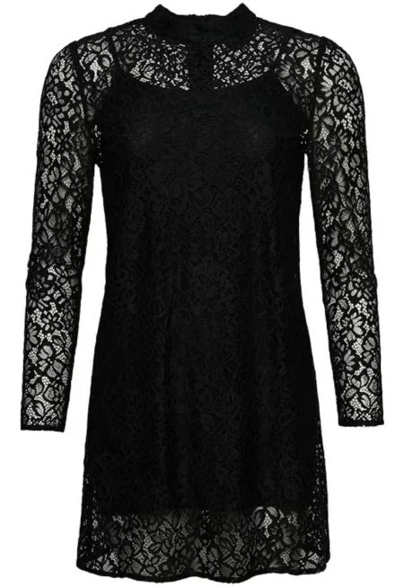 Рокля - Superdry - полиамид/вискоза - черно -