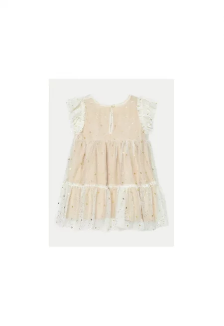 Рокля за момиче -  304986017 - Полиестер - Бежов