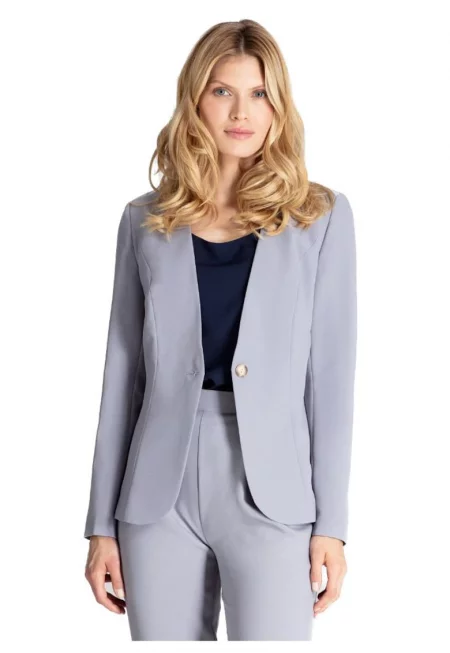 Сиво официално дамско яке  Pelydd M678 - Сив