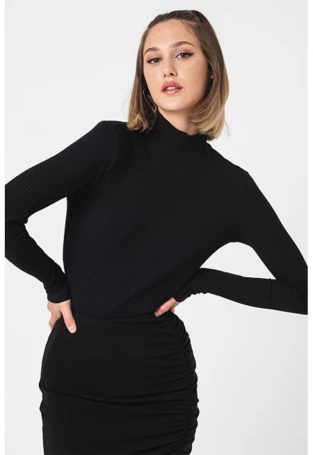 Слим блуза Driza - Черен