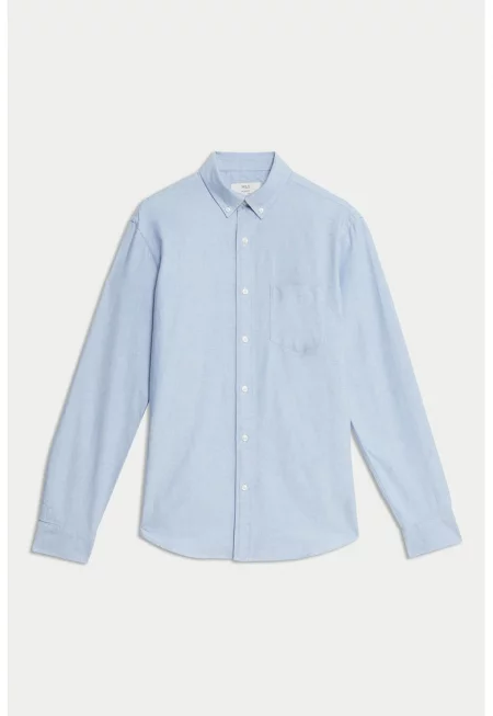 Слим риза с копчета на яката