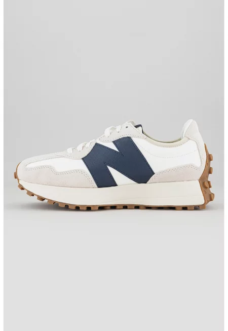 Спортни обувки 327 с велур - Бял/Сиво-бежов/Тъмносин