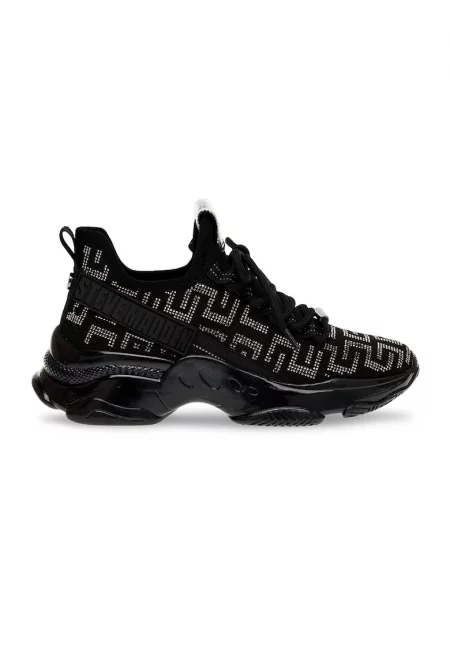 Спортни обувки Maxout с декоративни камъни - Черен/Сребрист