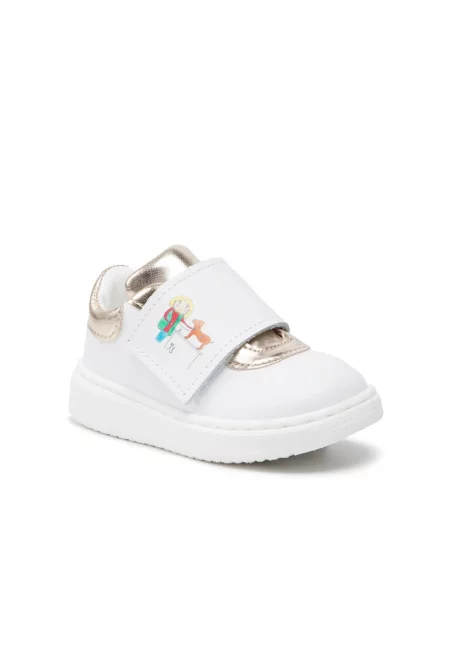 Спортни обувки за момиче Omenaa  Естествена кожа - Бял