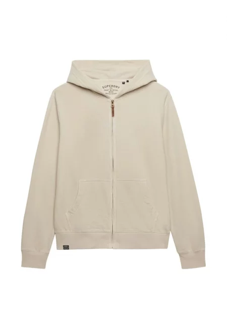 SUPERDRY - Худи Classic Essential с цип - Бежов