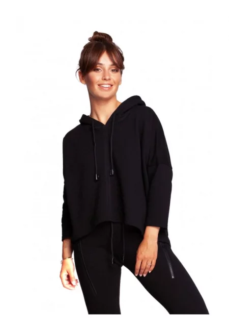 Свободен суитшърт - Екрю/Бял