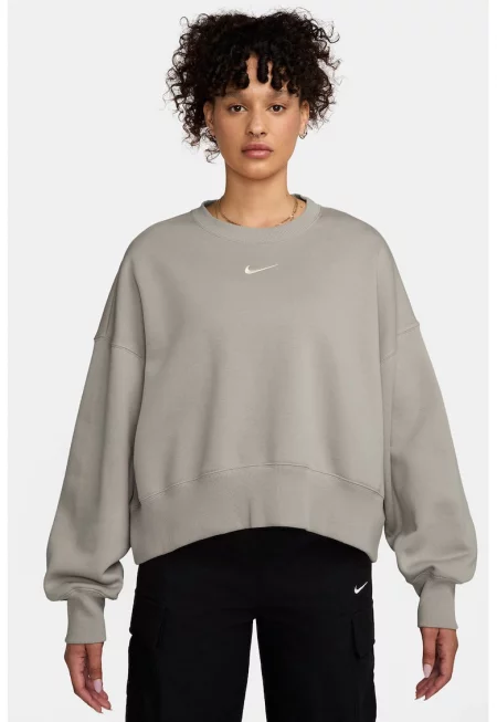 Свободен суитшърт Phoenix с паднали ръкави - Сиво-бежов