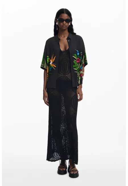 Свободна риза Artemisa - Зелен/Черен/Оранжев