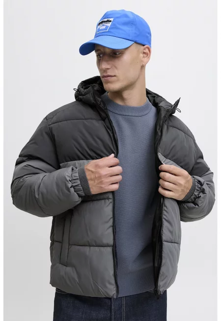 Ватирано зимно яке с джобове встрани