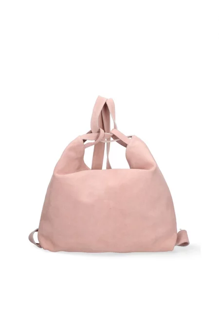 Велурена чанта Хобо Silvana - Прашно розово