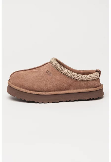 Велурено сабо Tazz с бродерии - Кафяв