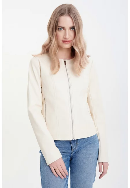 Яке от еко кожа с цип