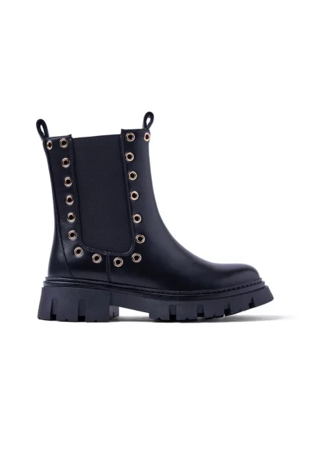 Боти с еластичен елемент - Черен