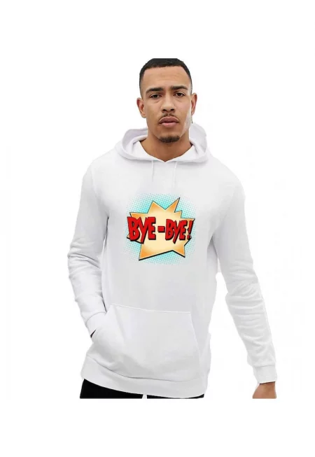 Бяла мъжка качулка - Bye Bye