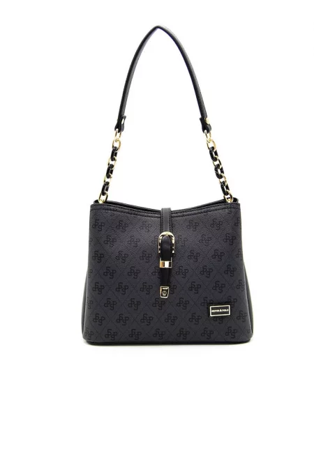 Чанта crossbody с шарка - Бежов