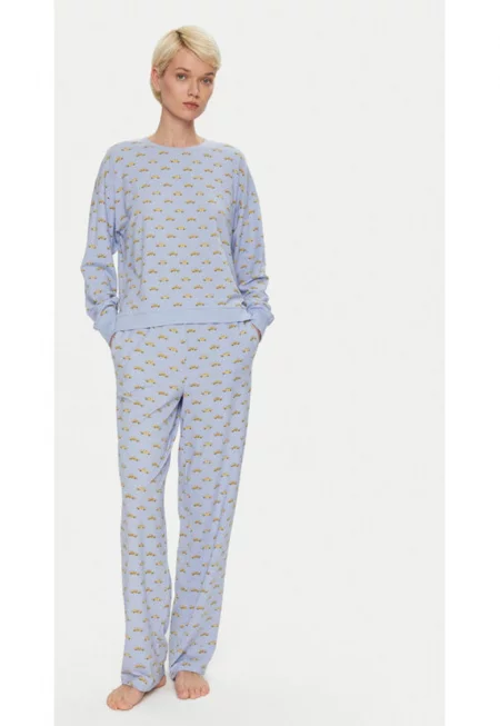 Дамска пижама -  304529634 - Памук/Вискоза - Син