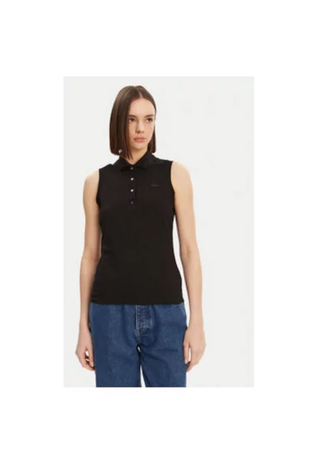 Дамска поло тениска  PF5445 - памук - черна - Черен