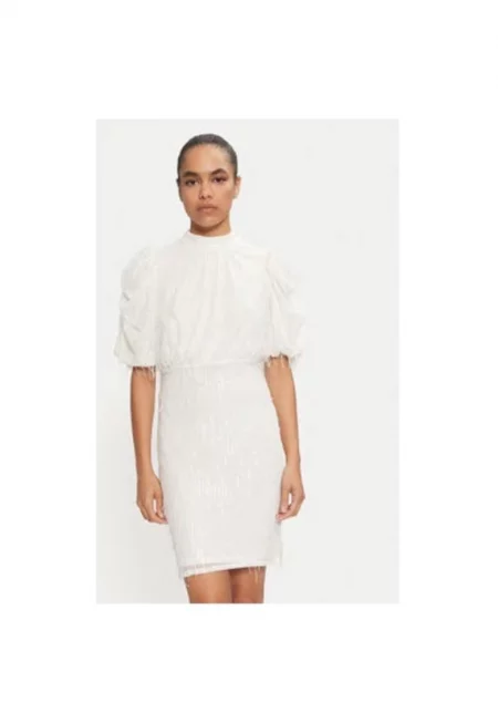 Дамска рокля -  304732331 - Полиестер - Бежов - Бежов