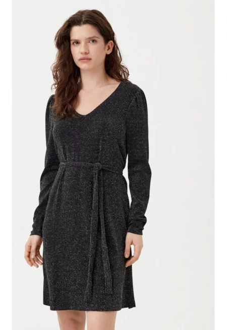 Дамска рокля -  304768248 - Полиамид/Метални влакна - Черна