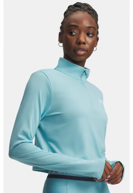 Дамска тениска Under Armour Tech Branded 1/2 Zip Синя