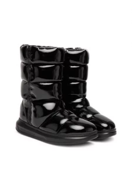 Дамски ботуши за сняг -  305617095 - еко кожа - черен -