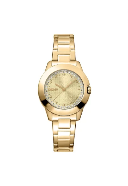 Дамски часовник  модел DK1L021M0055 - 26-30 мм - златист цвят - кварцов механизъм - водоустойчивост 5 ATM