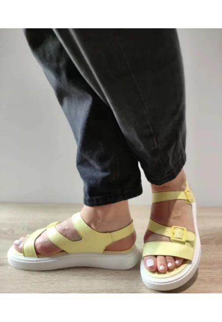 Дамски ежедневни сандали  K247-1 Жълти - Жълти