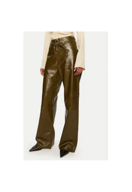 Дамски панталон -  304750083 - Естествена кожа - Кафяв - Кафяв