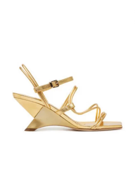 Дамски сандали - Vic Matie - естествена кожа - златист -