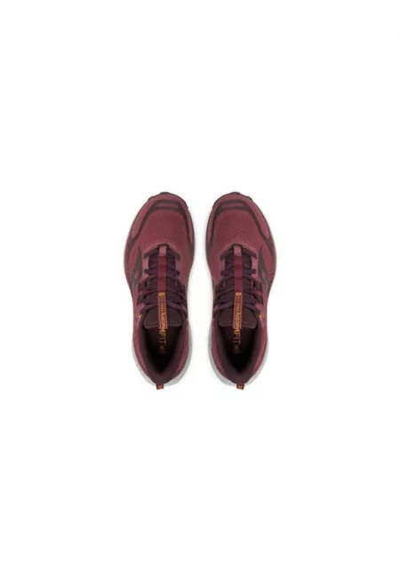 Дамски спортни обувки -  бягане - бордо - текстил