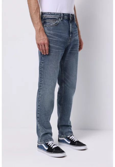 Дънки с 5 джоба - Син меланж