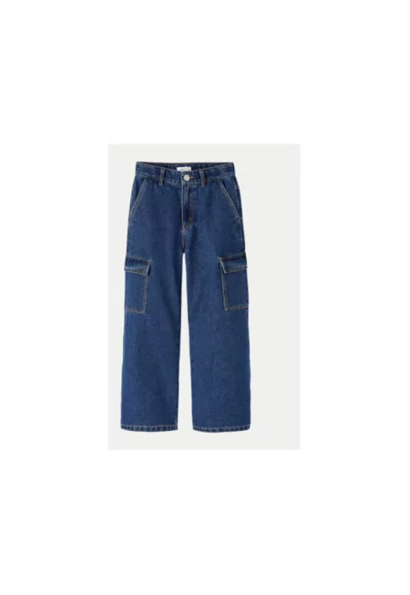 Дънки за момичета  304434228 - Памук/Полиестер - Син