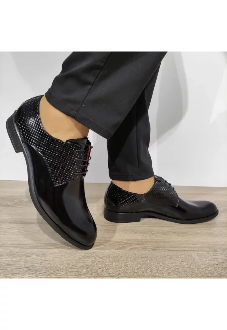 Елегантни мъжки обувки  8816-0017 - черни - Черен