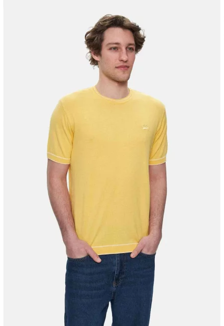 Fared Regular Fit Crewneck T-shirt - Жълт