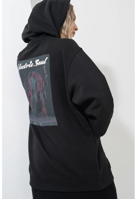 Худи Delejandra с джоб кенгуру - Черен