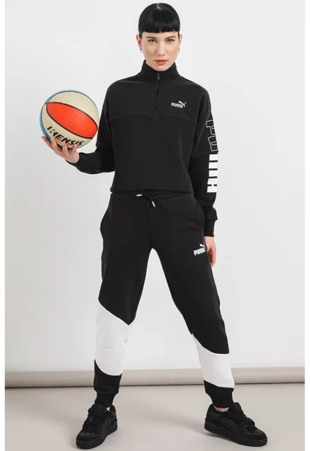 Худи с висока яка - Черен