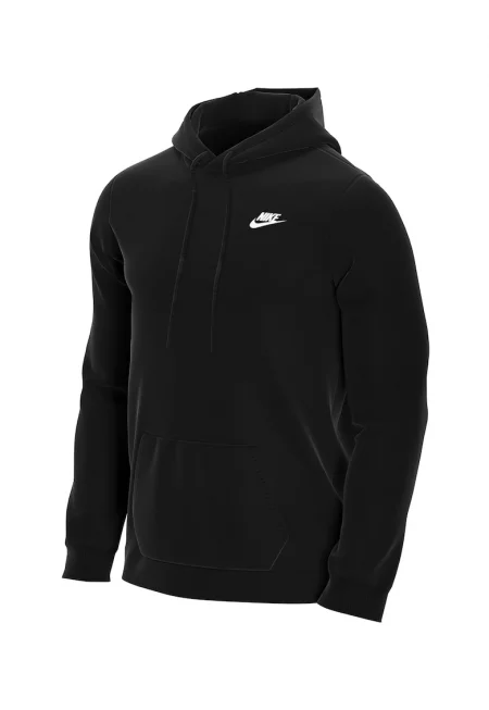 Худи Sportswear Club с джоб тип кенгуру - Черен