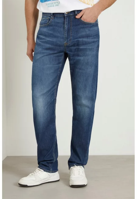 JEANS - Свободни дънки James със захабен ефект