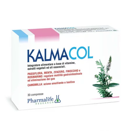 Kalmacol – При подуване, газове и стомашен дискомфорт, 30 таблетки