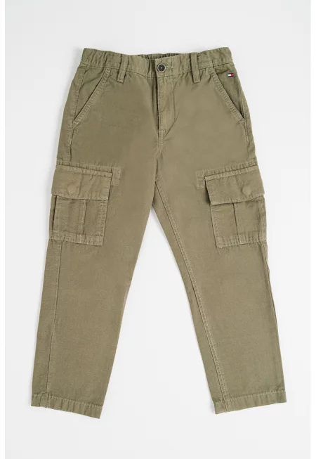 Карго панталон с органичен памук - Тъмнозелен