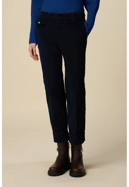 Късо яке със скосени джобове - Ултрамарин синьо